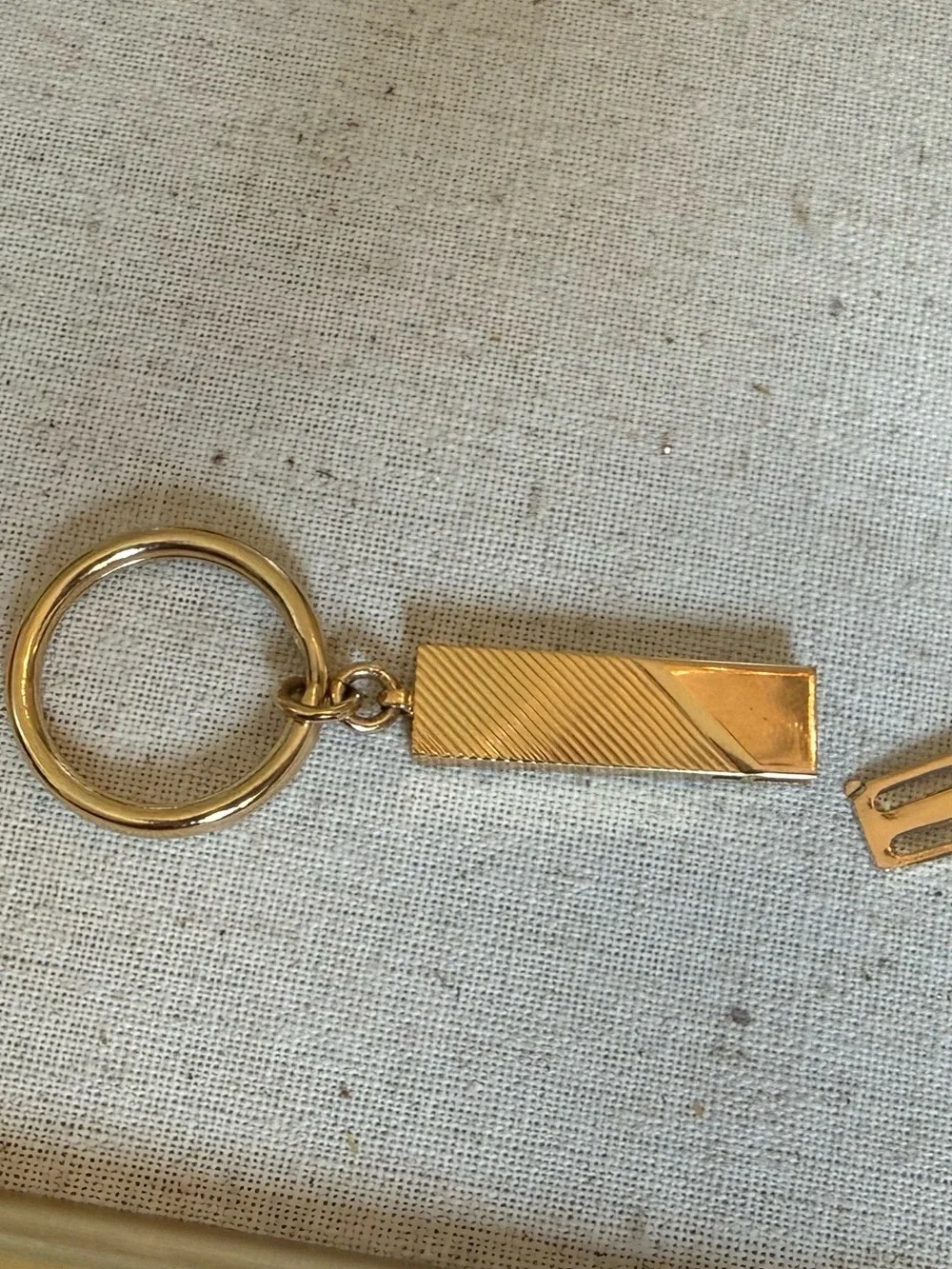 Vintage Gold Men's‎ Double Ring Key Holder valet key
